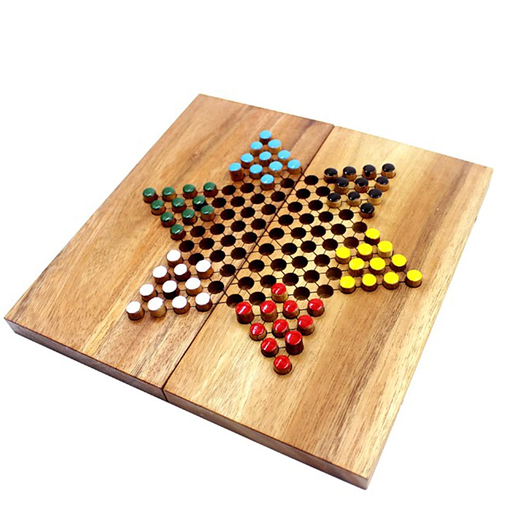 

Chinese Checkers Game Set with Drawers and wooden pegs for Adults & kids Family Travel Game Set