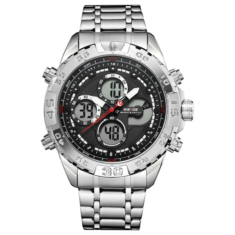 

Famous Luxury Brand Sport Watch men Stainless Steel Analog LCD Digital Alarm Waterproof Sports Army Quartz relogio masculino