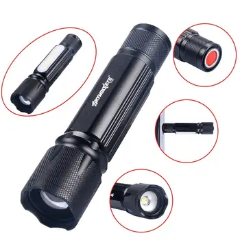

Skywolfeye Telescopic Focus COB Magnet Flashlight Super Bright Aluminum Rechargeable 5 Modes Flashlight