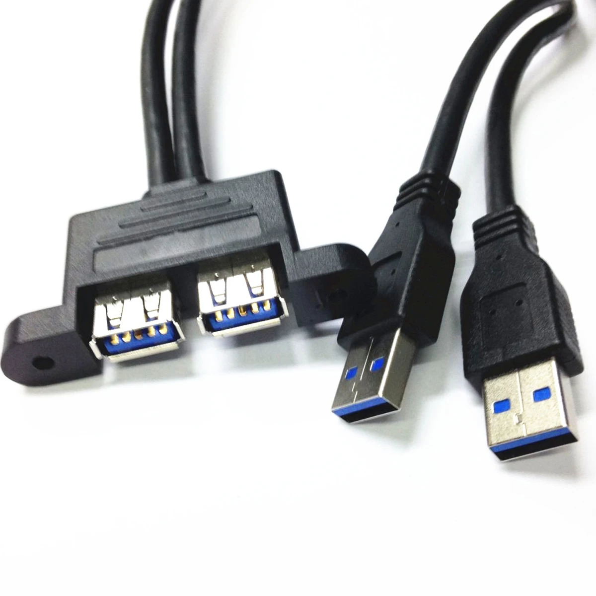 Usb3.0 мужчин и женщин расширение двойной USB Кабель адаптер внешнего преобразования