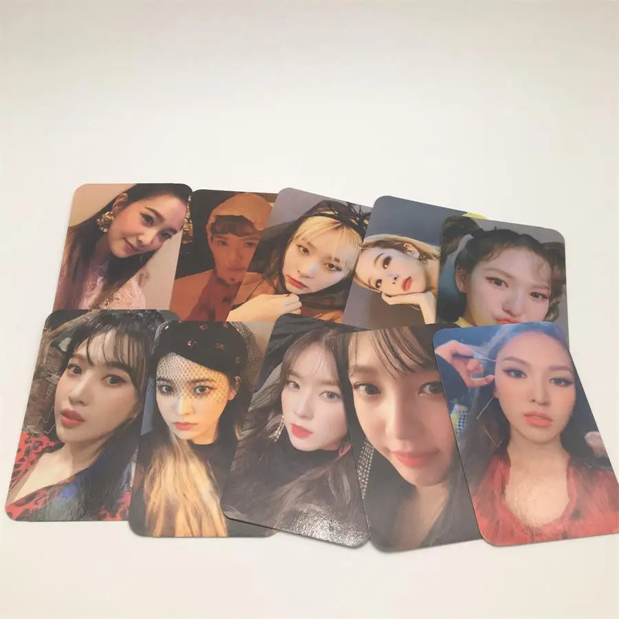 Kpop красный бархатный мини альбом RBB Paper Photo Cards коллективный автограф Photocard 10