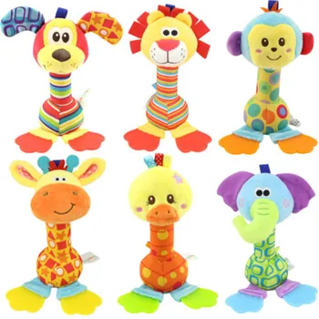 

2019 Newborn Baby Rattle Bed Stroller Hanging Bell Crib Safe Plush Animal Toy Cartoon Baby Rattles Mobiles New Arrival Wholesale
