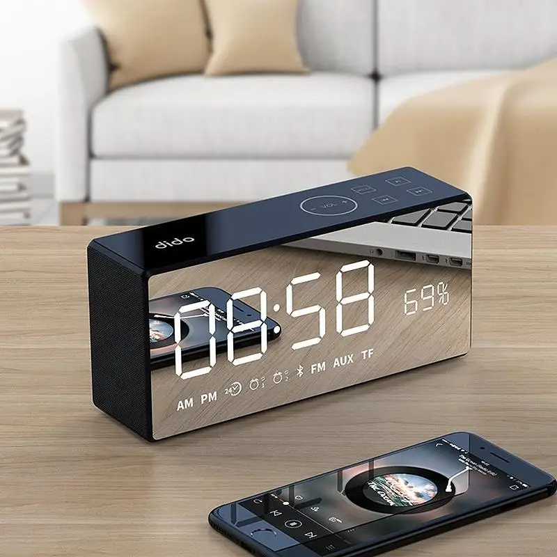 Dido X9 перезаряжаемый зеркальный светодиодный дисплей громкость и бас Hi Fi