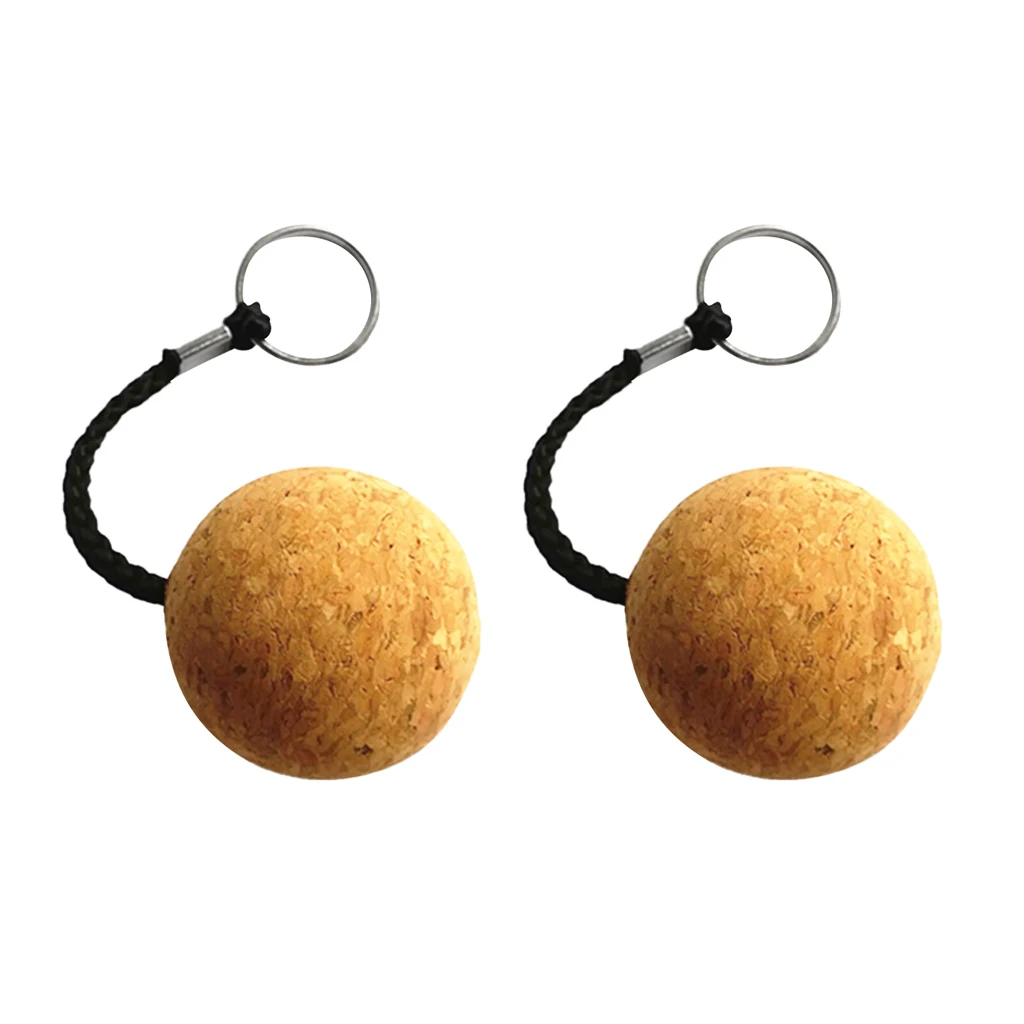 

2 Pieces 5cm Floating Cork Keyring Water Buoyant Key Ring Sailing Boat Float