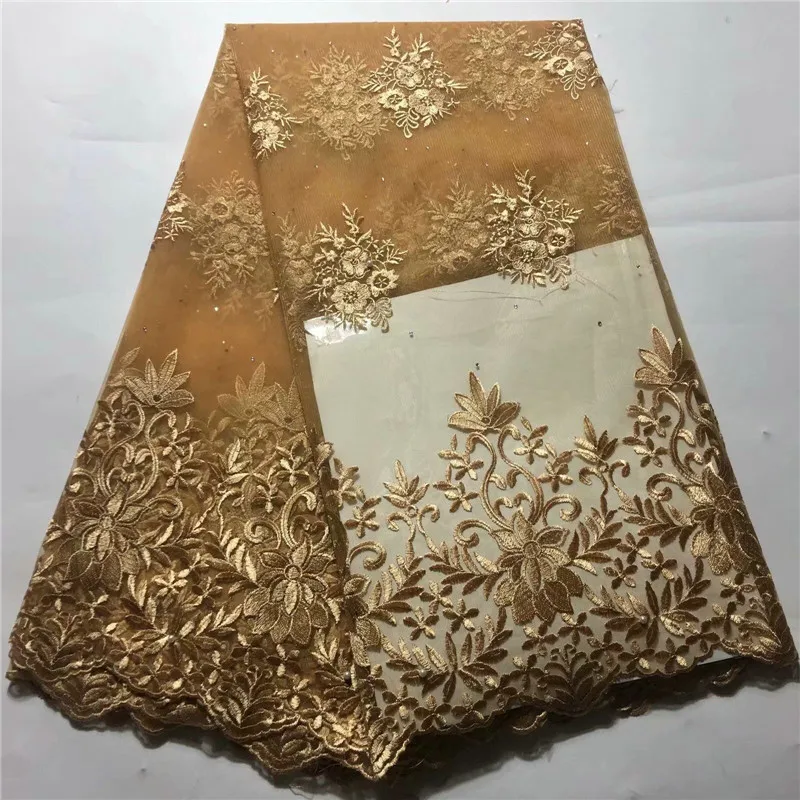 

New arrival embroidered small flowers and branches pattern with stones and beads JYF123 Free shipping French Tulle Lace Fabric