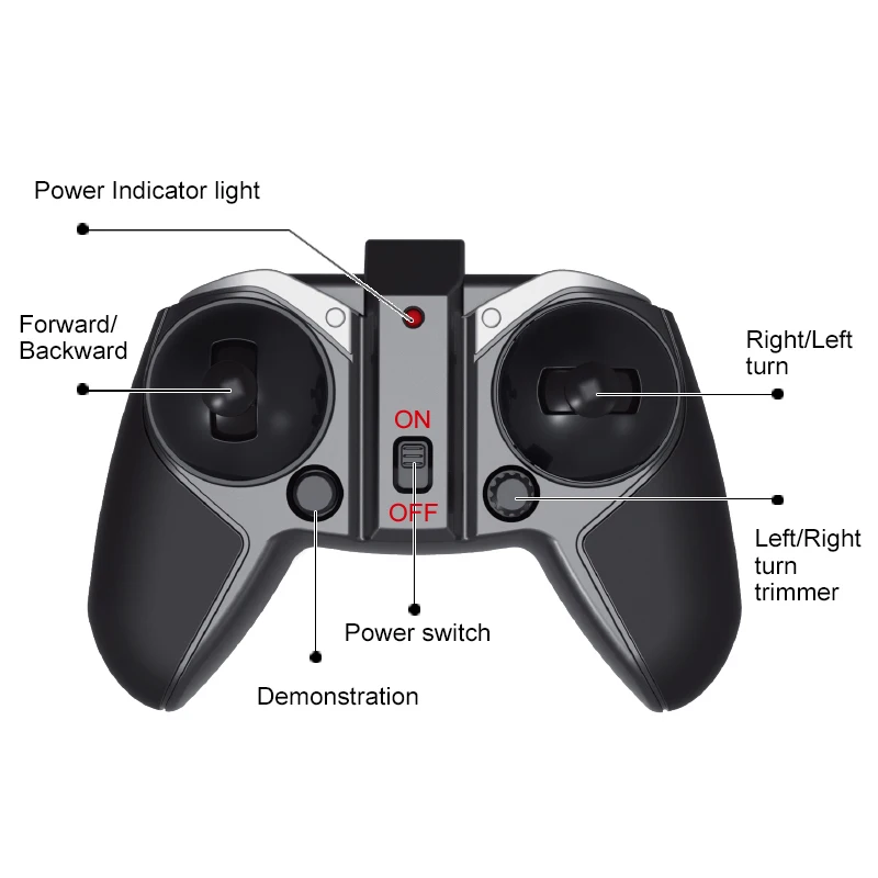 HappyCow RC Car Plastic 3.7V Flashing Ready-to-Go 4 Channels 360 Degrees Rotation Remote Control Buggy 777-606 For Child