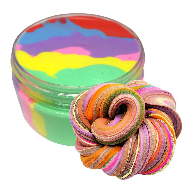 

Kids Plasticine DIY Colorful Clay Toy Decompression Toy Children Soft Slime Clay Ball Slime Rinbow Kit