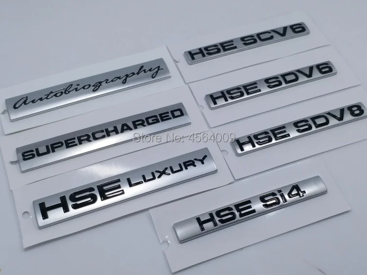 HSE Luxury SCV6 SDV6 SDV8 Si4 SV автобиография эмблема значок автостайлинг переоснащение