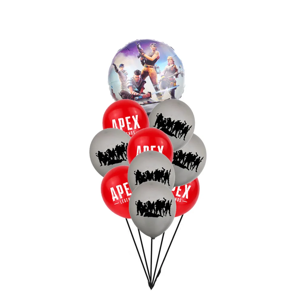 

Game loot llama Fortnight Figure color Latex Balloons Miner Toy Festive Party Aluminum balloon Decorations Night Supplies