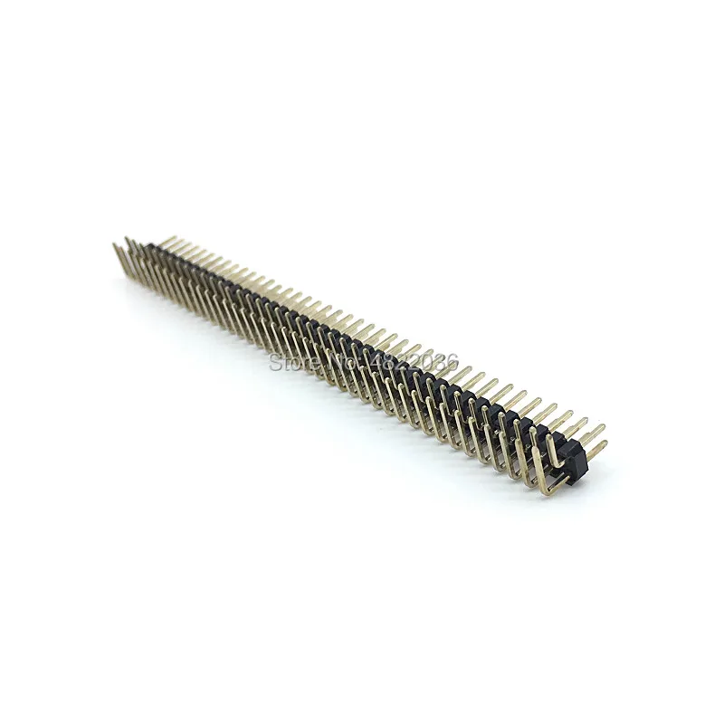 Двухрядный коннектор 2x40 10 шт. 2 мм 40 Pin штырьковый прямоугольный изогнутая