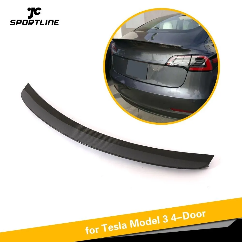 Спойлер заднего крыла из углеродного волокна для Tesla Model 3 2016 2017 2018|Спойлеры и