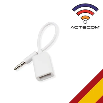 

ACTECOM Cable USB para Apple iPod Shuffle 3 / 4 / 5 / 6 / 7 Generación Cargador Sincroniza Datos Blanco