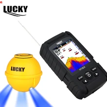 Lucky Глубина Sonar Сенсор Рыболокаторы Беспроводной эхолот 100 м Рыбалка инструмент Русский Меню Водонепроницаемый FF718LiC-WLA