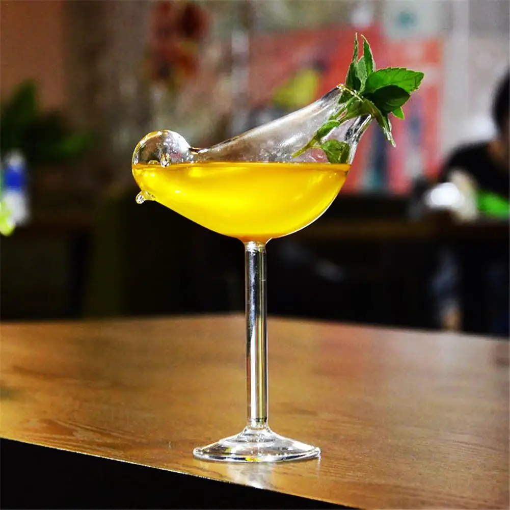 

Transparent Birdie-Shaped Cocktai Glass Cup Beer Juice High Boron Martini Cocktail Glasses Perfect Gift Bar Decor Universal Cup
