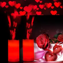 Litake Мини светодиодный Ночной светильник-свеча, проекционная лампа, рождественское романтичное любовное Сердечко с пультом дистанционного управления, вращающийся проектор