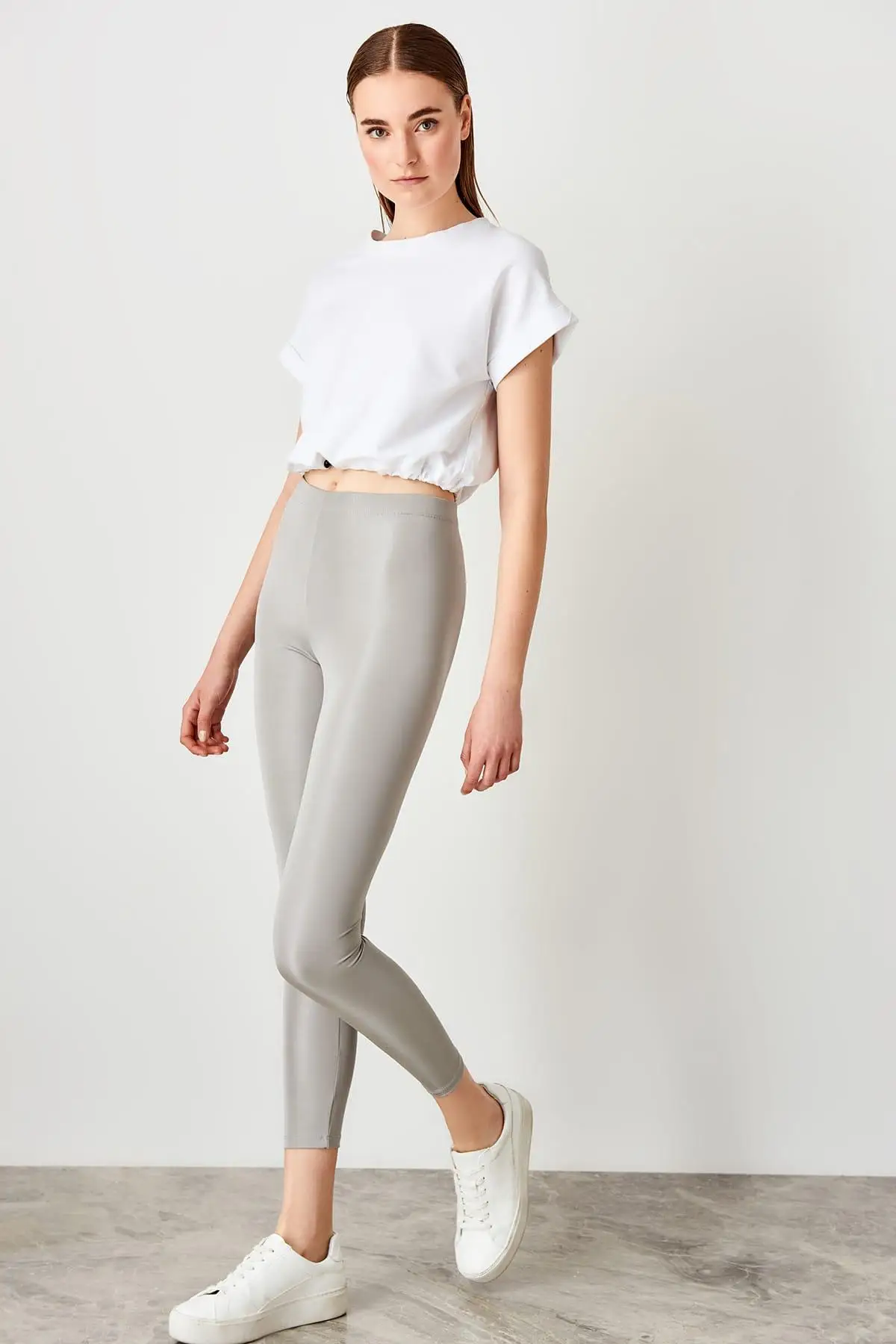 

Trendyol Gray Shiny Knitted Leggings TWOSS19IS0053
