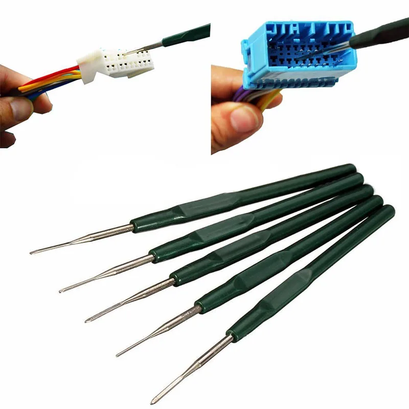 DWZ 5pcs/set Car Wire Terminal Socket Pin Removal Dismount Maintenance
