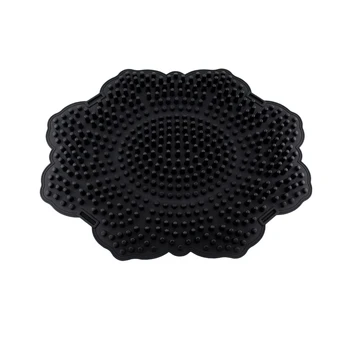 

1 Pc Silicone Car Cushion Breathable Ventilation Shockproof Seat Cushion Lotus Shape Seat Mat (Black)