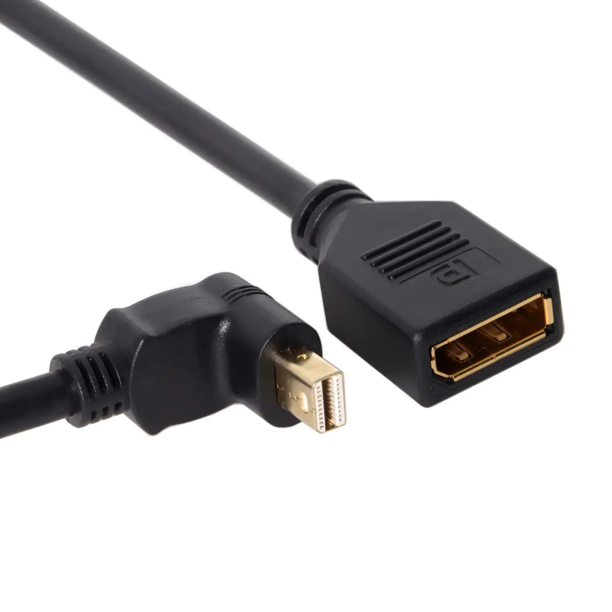 

Zihan Mini DP DisplayPort 90 Degree to DisplayPort Female Cable for Displays Monitors