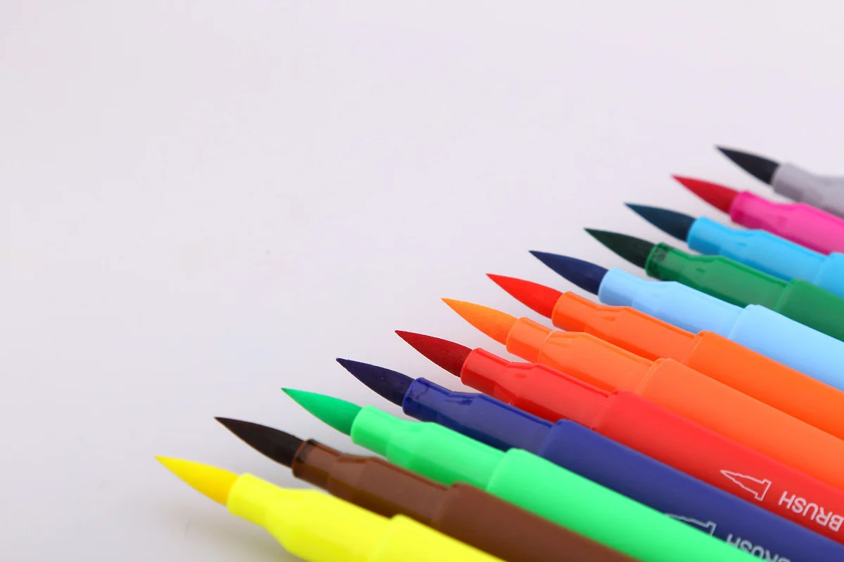 

New Pattern 40 Color Triangle Soft Head Colour Hook Line Pen Fine Arts Painting Marc Double Pen Head Pen 2.0mm