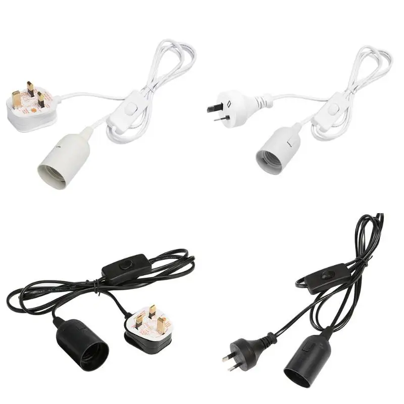 

E27 Lamp Base w/ Switch Cord LED Bulb Suspension Pendant Lamp Socket Holder