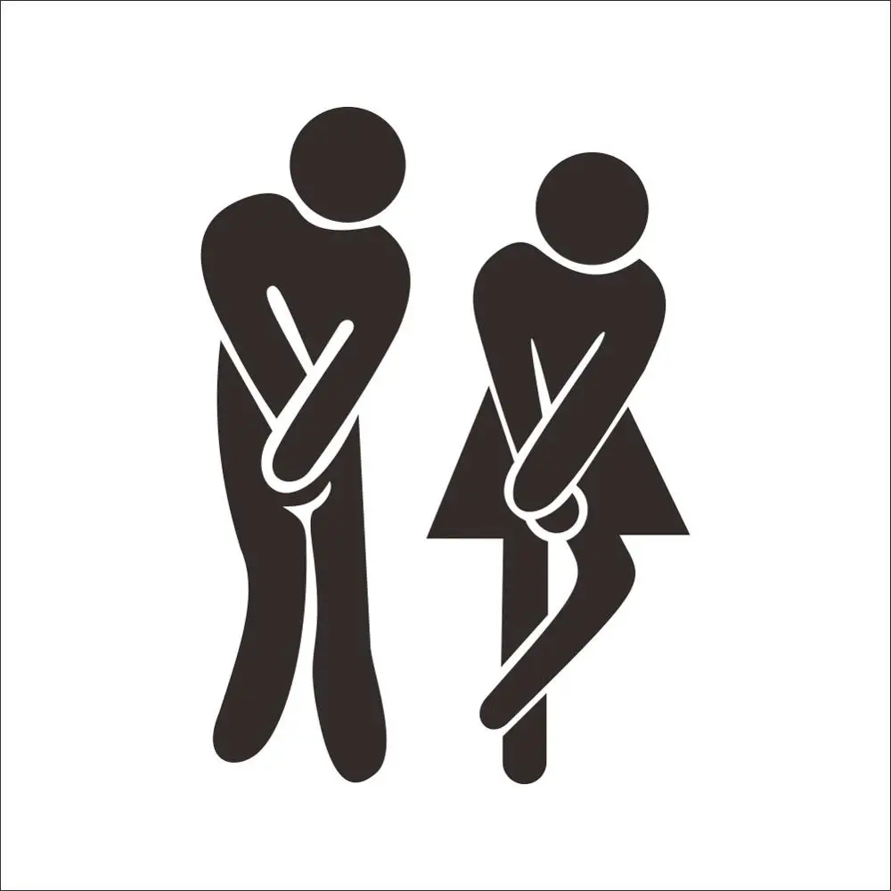 

Funny Removable Washroom Toilet Bathroom Sign Door Accessories Wall Sticker Decor