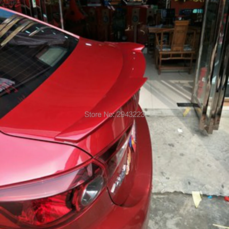 

ABS Plastic Painted Color Rear Roof Wing Lip Trunk Spoiler With Led Light Car Styling For Mazda 3 M3 Axela 2014 2015 2016 2017