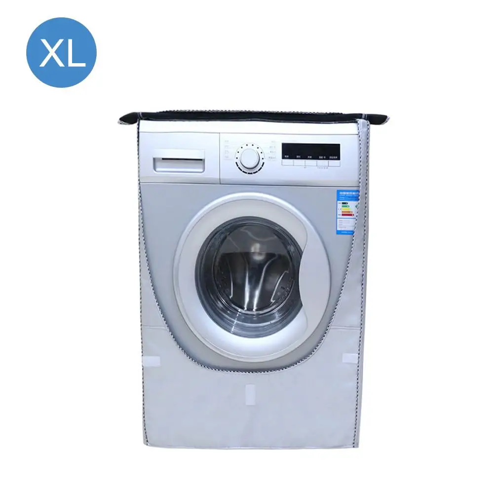 

Silver Coated Oxford Cloth Automatic Roller Washing Machine Cover Waterproof Sunscreen Cover Quick Delivery