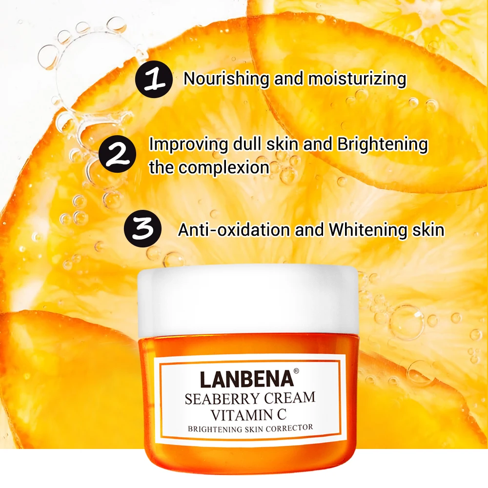 LANBENA 40g Vitamin C Blemish Whitening Cream remove dark spots melasma Anti Aging Anti Wrinkle face Cream Skin care moisturizer