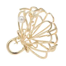 Металлическая заколка для волос клип золото полый жемчуг оболочки волос крабы для волос Парикмахерская для укладки волос аксессуары для Для женщин девушка шпилька