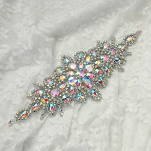 Кристальные Стразы для Аппликации Швейные свадебный пояс ремесла платье 24*9 см