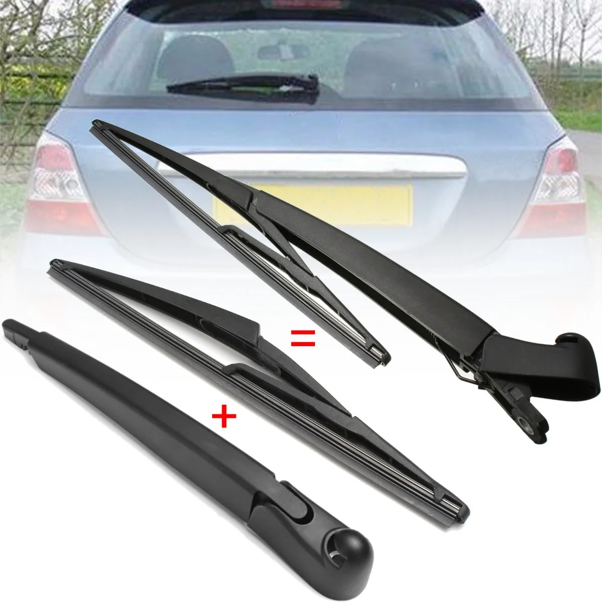 

Black Rear Windscreen Wiper Arm & Blade Set for Honda Civic 3 or 5 Door 2001 2002 2003 2004 2005