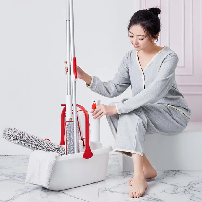 

Original Yijie YD - 01 Simple Mop Cleaning Plastic Bucket With Handle Home Kitchen Floor Cleaner