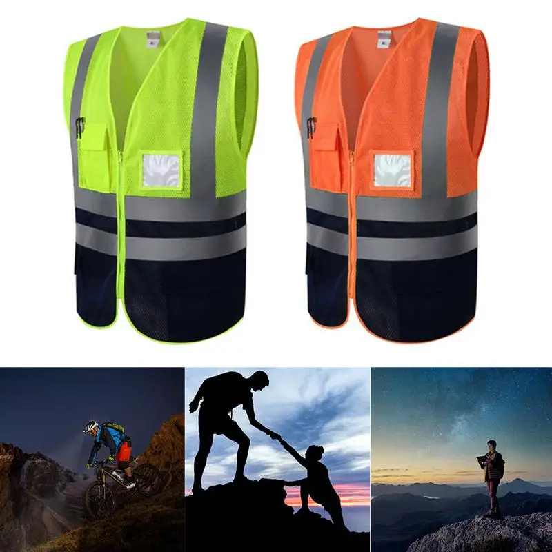 

Outdoor Night Riding Running Hi-Vis Safety Vest Reflective Jacket Security Waistcoat For Outdoor Operations L/ XL/ XXL