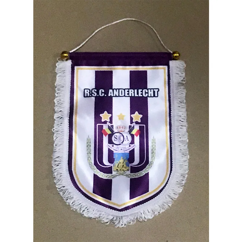 

Belgium RSC Anderlecht 30cm*20cm Size Double Sides Christmas Decorations for Home Hanging Flag Banner Gifts