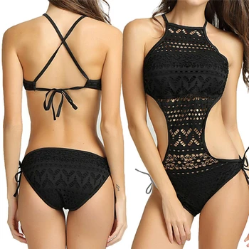 

Women One Piece Swimsuit Hollow Monokini women Summer sexy Beach Swimwear