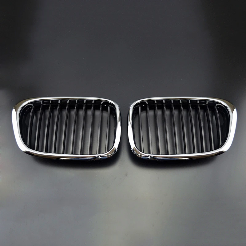 

Accessories Brightness Front Chrome Black Grille Grill For 97-03 BMW E39 5-Series 525 530 535 540 M5 One Pair Grilles Stylish