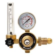 Манометр Регулятор давления Аргон CO2 Mig Tig расходомер контрольный клапан сварочный газ двойная трубка регулятор для аквариума Flowm
