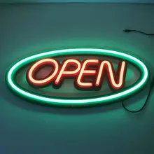 Открытый закрыть Open логотип неоновая трубка знак освещения