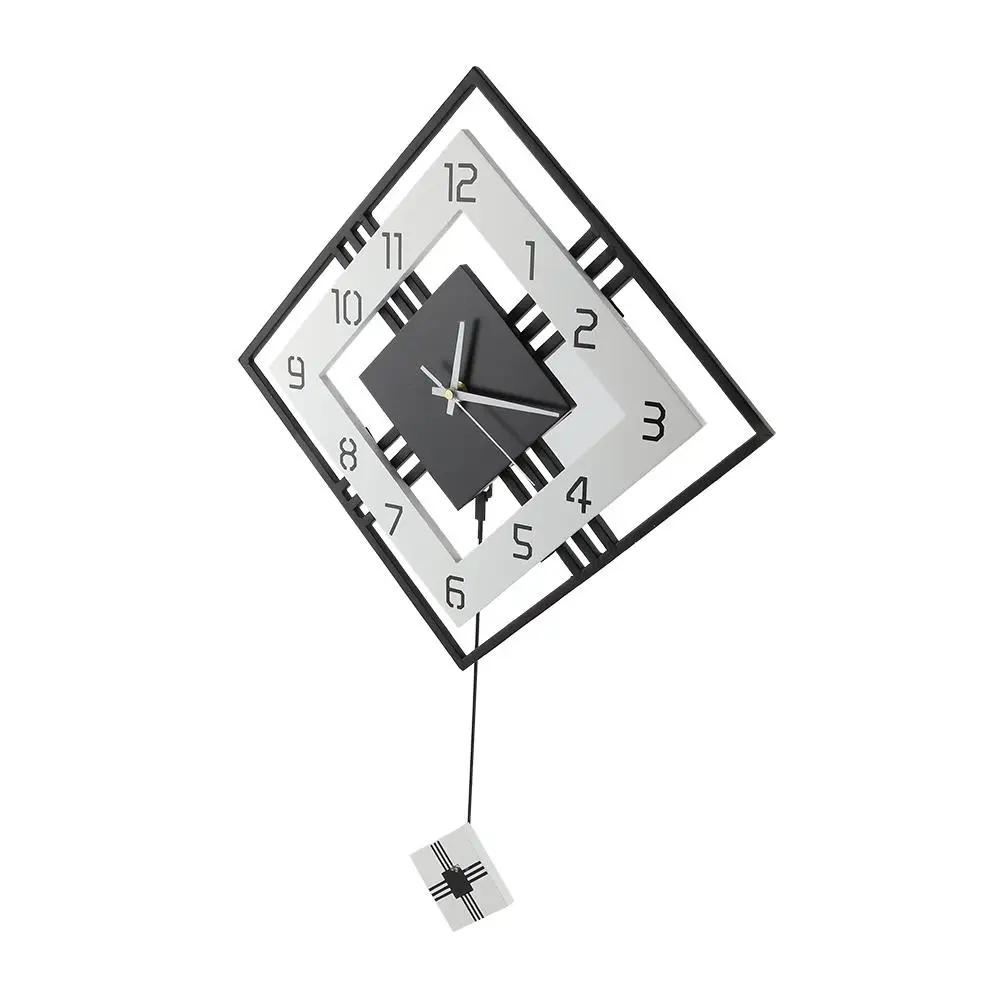 

modern design 3d wall clock Modern Wall Mounted Clock Pendulum Hanging Clock Home Office Decor wall clock