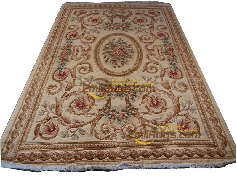

Needlepoint Table Decor Brown Fashionable Circular Carpet Household Decoration Mat Chinese Wool Carpets Wool Knitting Carpets