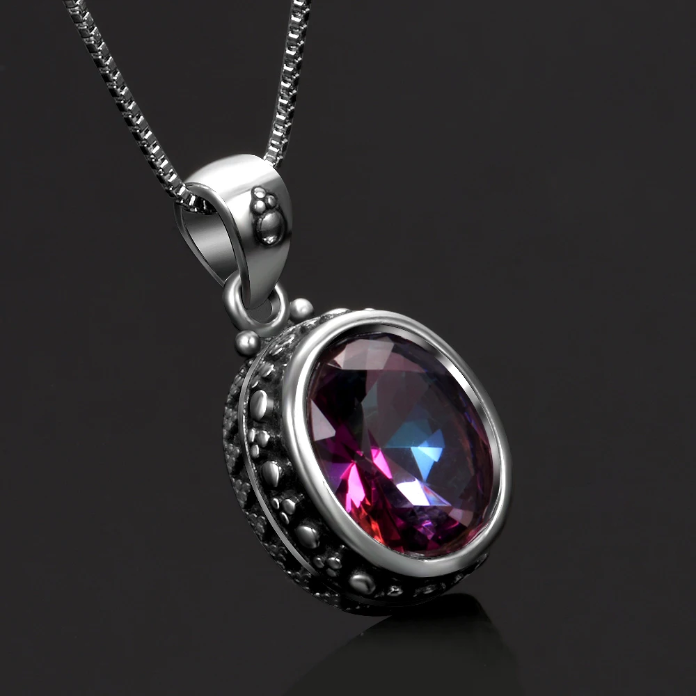 Top Brand Romantic Original S925 Silver Topaz Pendant Ring Jewelry Sets For Women Gemstone Wedding Jewelry Set With Gift 3