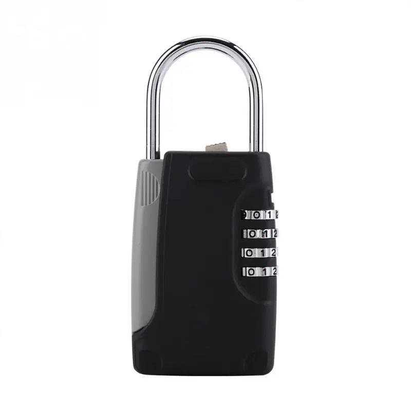 

Hot Portable 4-Digit Combination Lock Keyed Padlock Travel Safe Security Keys Storage Box Holder Hanging Lock