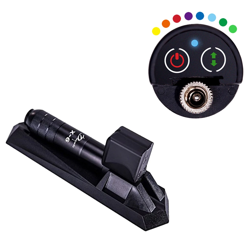 

Black X6 Wireless Rechargeable Cartridges Needles Rotary Pen Tattoo Machine with Holder Base Set
