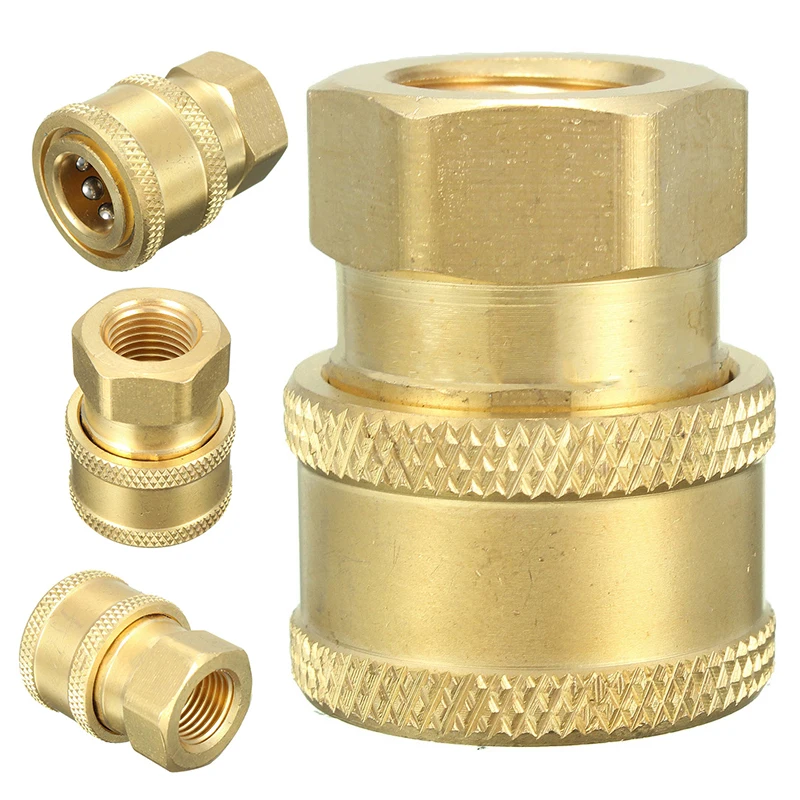 1/4'' Quick Release Pressure Washer Hose Adaptor Connector Plug For