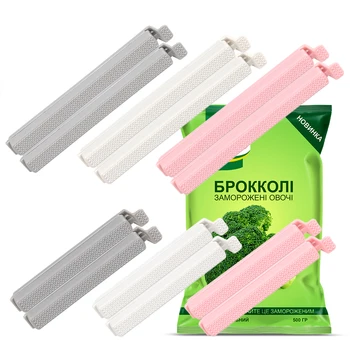 

2Pcs/set Storage Bag Clips Vacuum Sealing Clamp Kitchen Tool Accessories Snack Fresh Food Clamp Plastic Bag Sealer