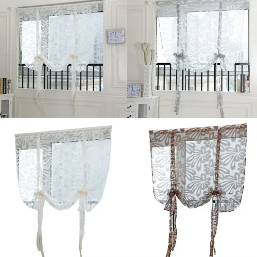 

Floral Tulle Voile Door Window Curtain Drape Panel Sheer Scarf Valances Curtain