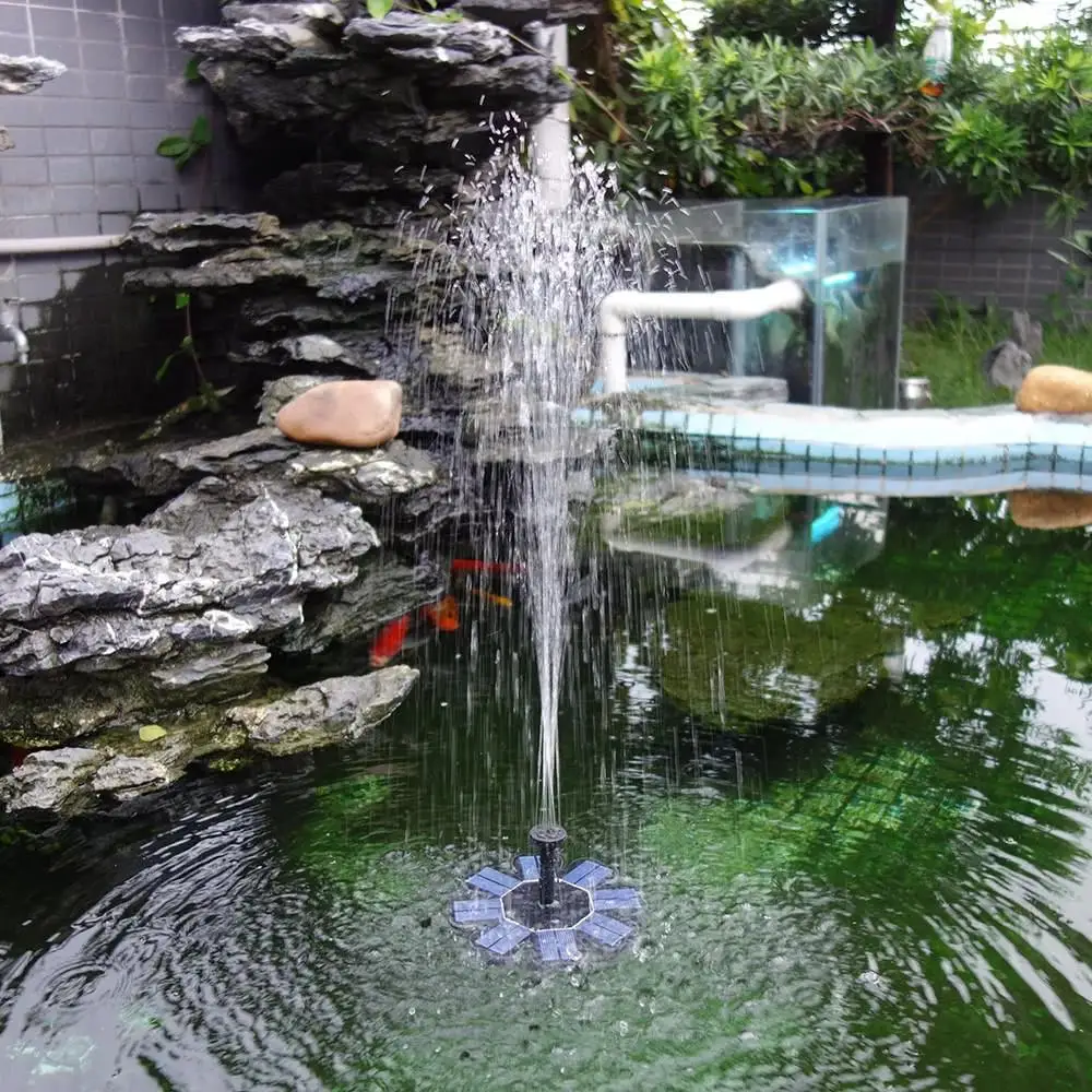 Плавающий Солнечный фонтан в форме цветка садовый фонтан Солнечный водяной насос для наружной птичьей ванны бассейн украшения сада