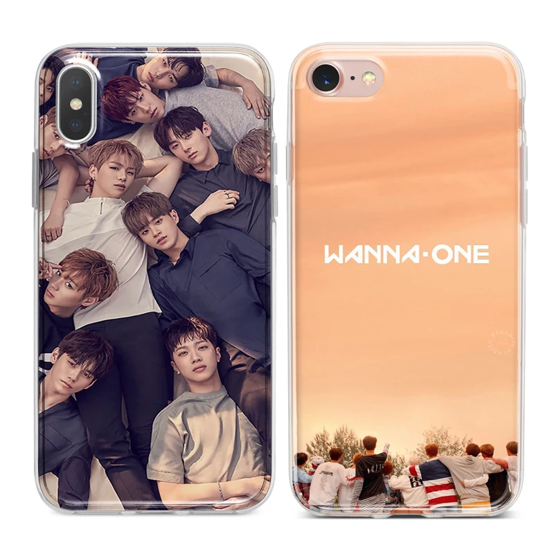 Wanna One Kpop Boy Fundas Мягкие силиконовые чехлы для телефонов iPhone XS Max XR 7 8 6 S Plus 5S 5 SE 5C 4S 4 iPod