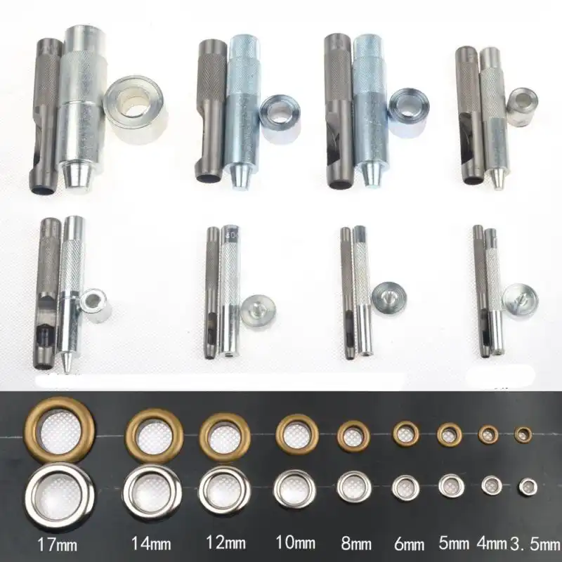 3mm-12mm Tarpaulin Clothes Leather Craft Flower Punch Hole Eyelet Puncher Tool